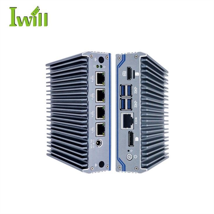 J4125 Mini PC 4 Lan ללא מאוורר מחשב